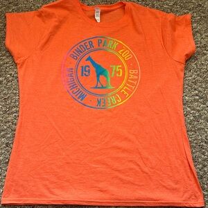 Gildan Bright Orange Binder Park Zoo Tee